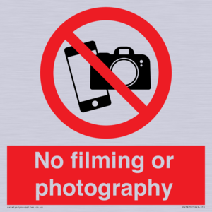 No filming or photography
